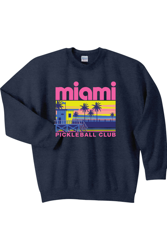 Miami Pickle Ball Club - Navy Crewneck Sweatshirt